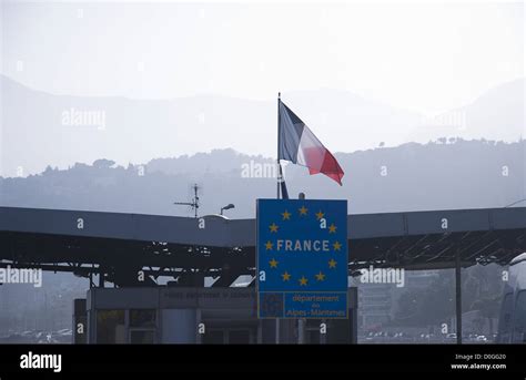 Border between Italy and France Stock Photo - Alamy