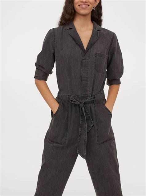 H M Denim Jumpsuit Coverall Jumpsuit Linen Jumpsuit Denim Jumpsuit