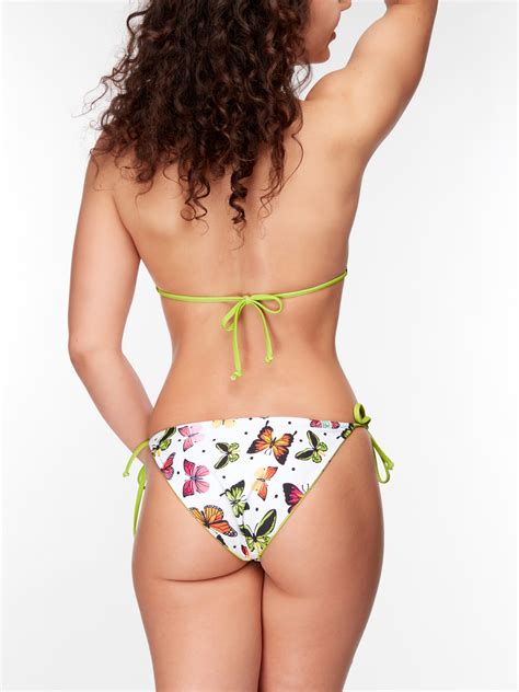 Triangle Bikini Top Colorful Butterflies Dedoles