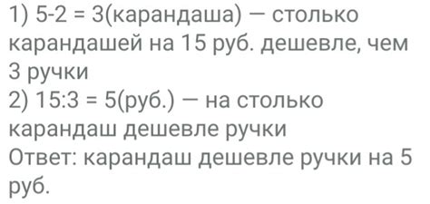 5 карандашей стоят на 15 руб. дешевле чем 3 ручки и 2 карандаша на ...