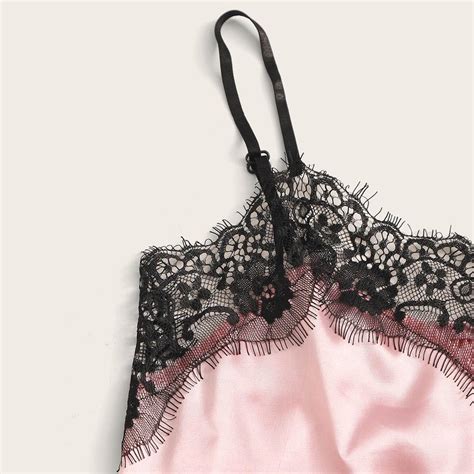 Buy [hh] 3pc Women Satin Lace Bowknot Silk Camisole Shorts Set