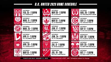 Major League Soccer Announce D.C. United 2023 Schedule - The BayNet