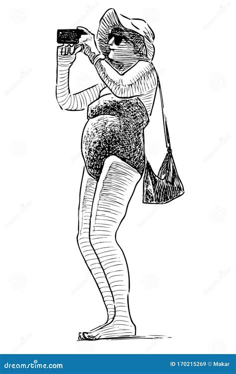 Woman At The Beach Cartoon People Character Isolated Illustration Girl In Bikini Is Lying And