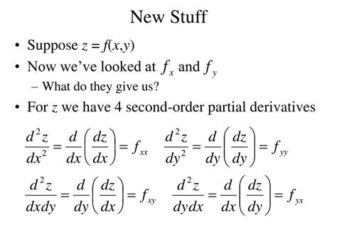 section   order partial derivatives powerpoint