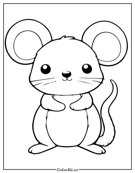 mouse coloring sheet   print