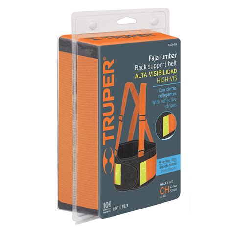 Faja Lumbar Naranja Ccintas De Alta Visibilidad Ch Truper