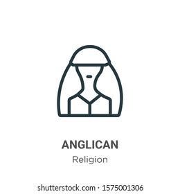 Anglican Outline Vector Icon Thin Line Stock Vector (Royalty Free ...