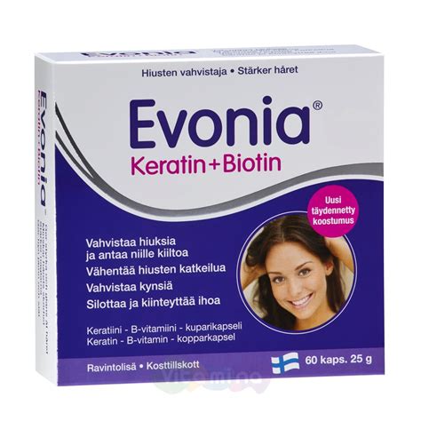 Evonia Keratin+Biotin Эвония витамины для волос Кератин+Биотин, 60 капс ...