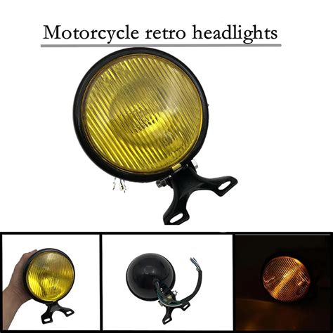 Универсальная супер яркая Ретро металлическая мотоциклетная фара ...