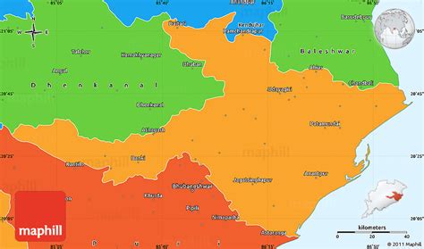 Political Simple Map of Cuttack