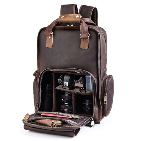 Leather Camera Backpack Camera and Lens Backpack – Luke Case