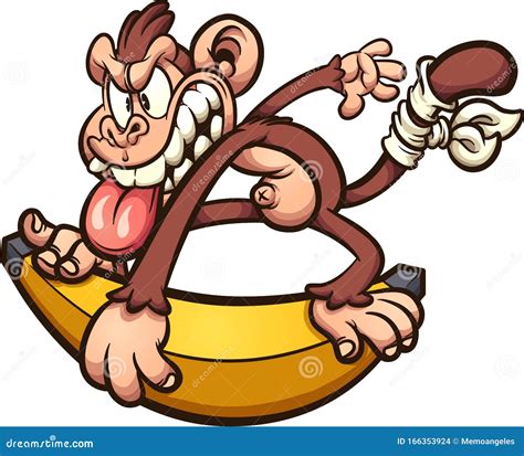 Crazy Banana Vector Illustration | CartoonDealer.com #7061756