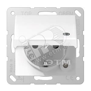 Розетка штепсельная SCHUKO 16A 250V с крышкой и индикацией напряжения ...