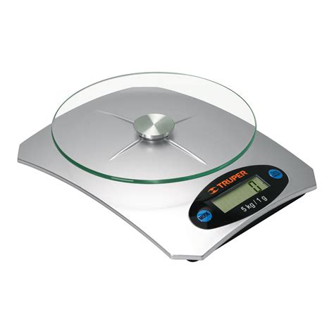 BÁscula Digital Para Cocina Plato De Vidrio 5 Kg Truper Hpc En Línea
