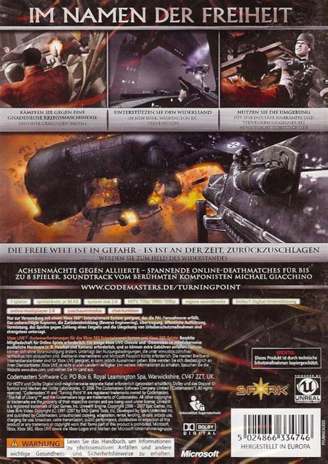 Turning Point: Fall of Liberty (2008) Xbox 360 box cover art - MobyGames