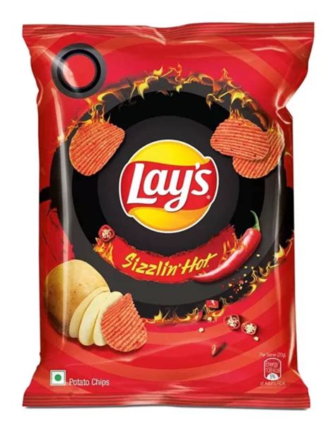LAY S POTATO CHIPS Sizzlin Hot Flavour Grams Crisps India Lays Wafers Snacks PicClick UK