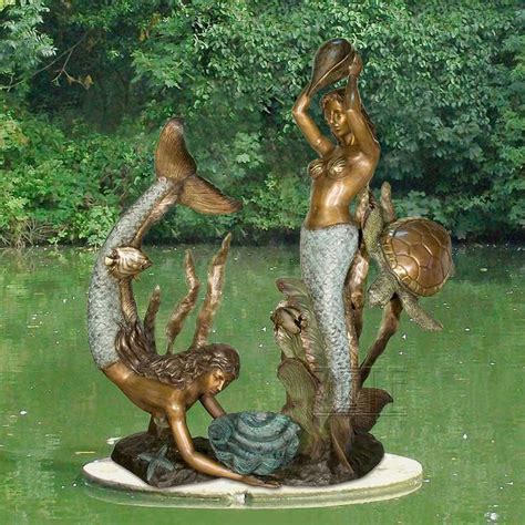 Source Outdoor Garden Life Size Bronze Sitting Mermaid Statue Sculpture