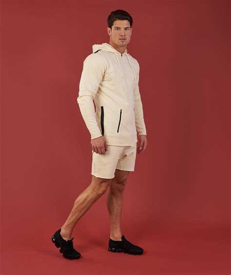 Gymshark Raw Zip Up Hoodie Light Tan Gymshark