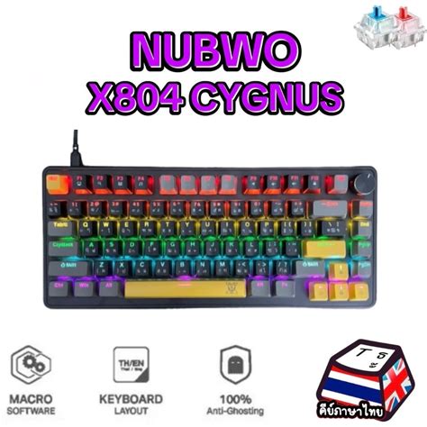 Nubwo X Cygnus Knob Blue Sw Hot Swap Macro Mini Rgb