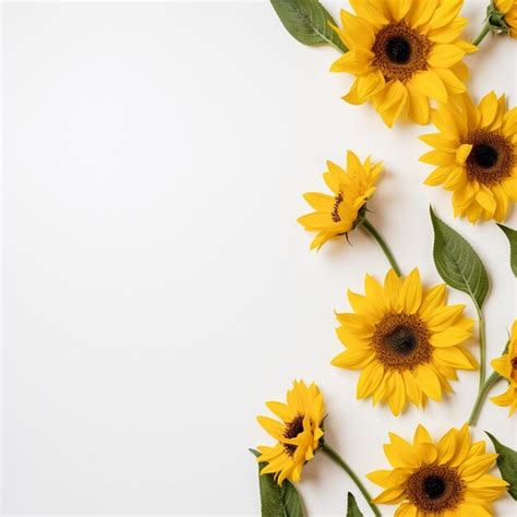 Premium Ai Image Sunflower Border To Create A Timeless Classic