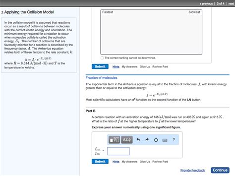 Solved In the collision model it is assumed that reactions | Chegg.com