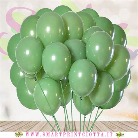 Pz Palloncini In Lattice Cm Verde Salvia Smart Print