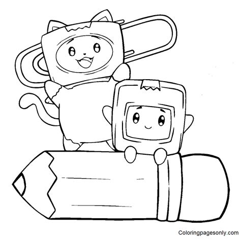 Foxy And Boxy Coloring Page Free Printable Coloring Pages