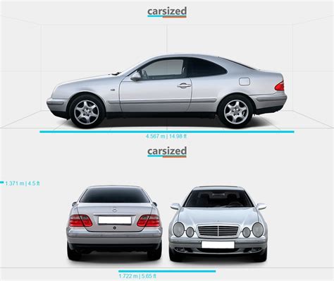 Мерседес-Бенц CLK 1997-2003 Размеры Профиль