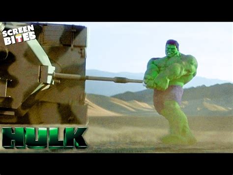 Hulk Smashes Up Armoured Tanks The Hulk 2003 Screen Bites Nestia
