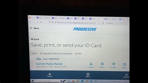 Progressive Insurance How To Print Id Or Proof Of Insurance Cards For