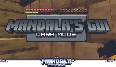 Mandalas Gui Dark Mode Texture Pack Para Minecraft Y