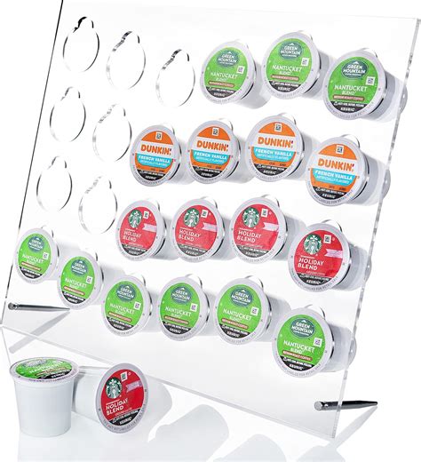Amazon.com: CARTANDCARD Acrylic K Cup Holder For Counter Clear Modern