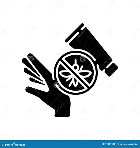 Insect Bites Cream Black Glyph Icon Stock Vector - Illustration of