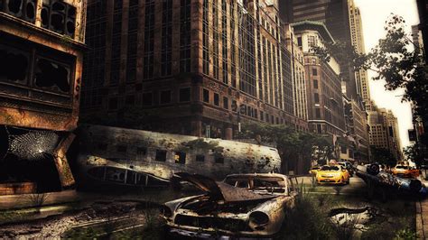 City Apocalyptic Futuristic Photoshop Wallpapers Hd Desktop And