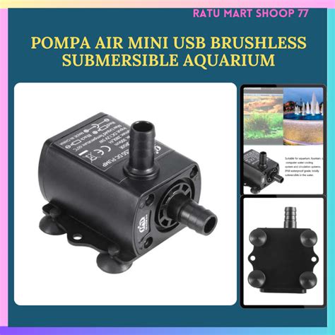 Ready Qiaoran Pompa Air Mini Usb Brushless Submersible Aquarium V