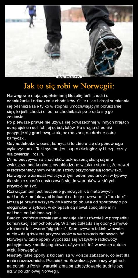 Jak To Si Robi W Norwegii Demotywatory Pl