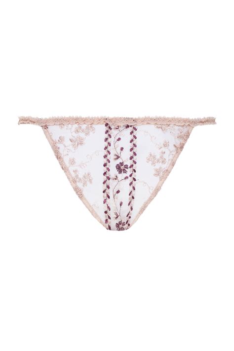 Nude Striped Chiffon Robe