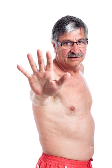 Elderly Naked Man Stock Image Image Of Active Healthy 144179797