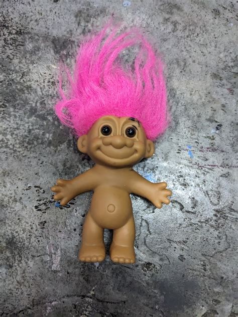 Vintage Hot Pink Hair Dam Troll Hobbies Toys Toys Games On Carousell