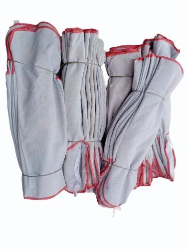 White Leather Hand Sleeves For Industrial Size 22 Inch At Rs 55 Pair