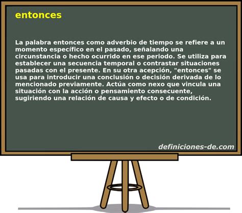 significado de entonces