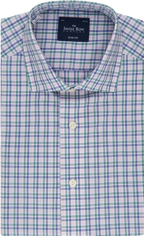 SAVILE ROW CO Plaid Slim Fit Dress Shirt - ShopStyle