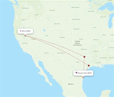 Flights From Reno To Brownsville Rno To Bro Flight Routes