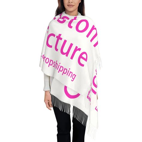 Custom Printed Personalized Custom Photo Logo Scarf Women Men Winter