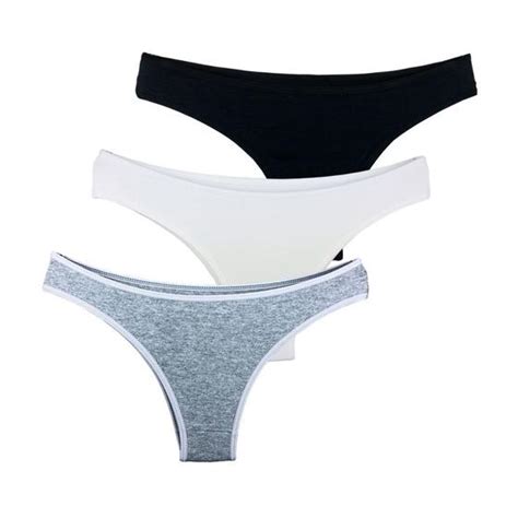 Kit Calcinhas Fio Dental Try Basics Algod O Cotton B Sica Lisa Moda Lingerie Moda Feminina