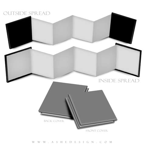 Ashe Design 3x3 Mini Accordion Book Mockup Ashedesign
