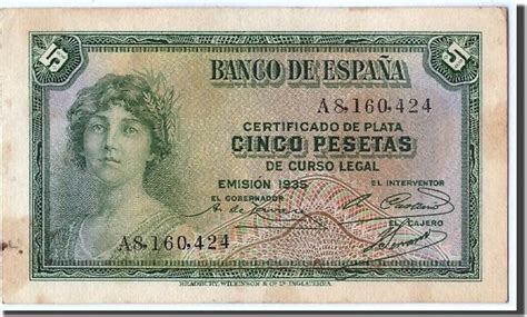 Spain Pesetas Banknote Km A Ef Ma Shops