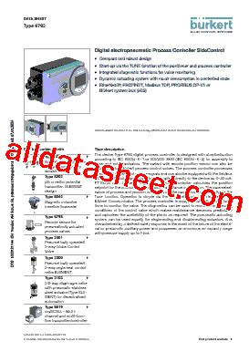 8805 Datasheet(PDF) - Christian Bürkert GmbH & Co. KG