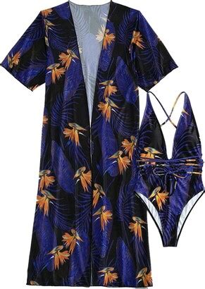 Generic Bikini With Skirt Women Leaf Printed Hot Sexy Swimsuit OnePieces Beachwear And Smocks