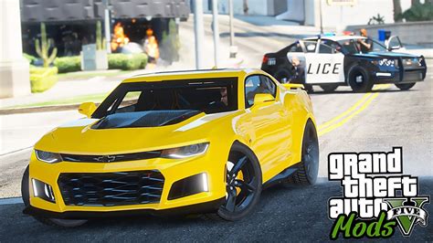 FUGA DA POLICIA CHEVROLET CAMARO ZL1 1LE EDITION 2021 GTA 5 MODS